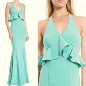 NEW LIKELY Eden Sea Breeze Dress 6 Party Event Formal Gown Mermaid Tiny Flaw